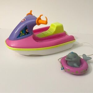 VTG 1997 Cabbage Patch Kids Splash n Fun Jet Ski Wave Cruiser & Dolphin